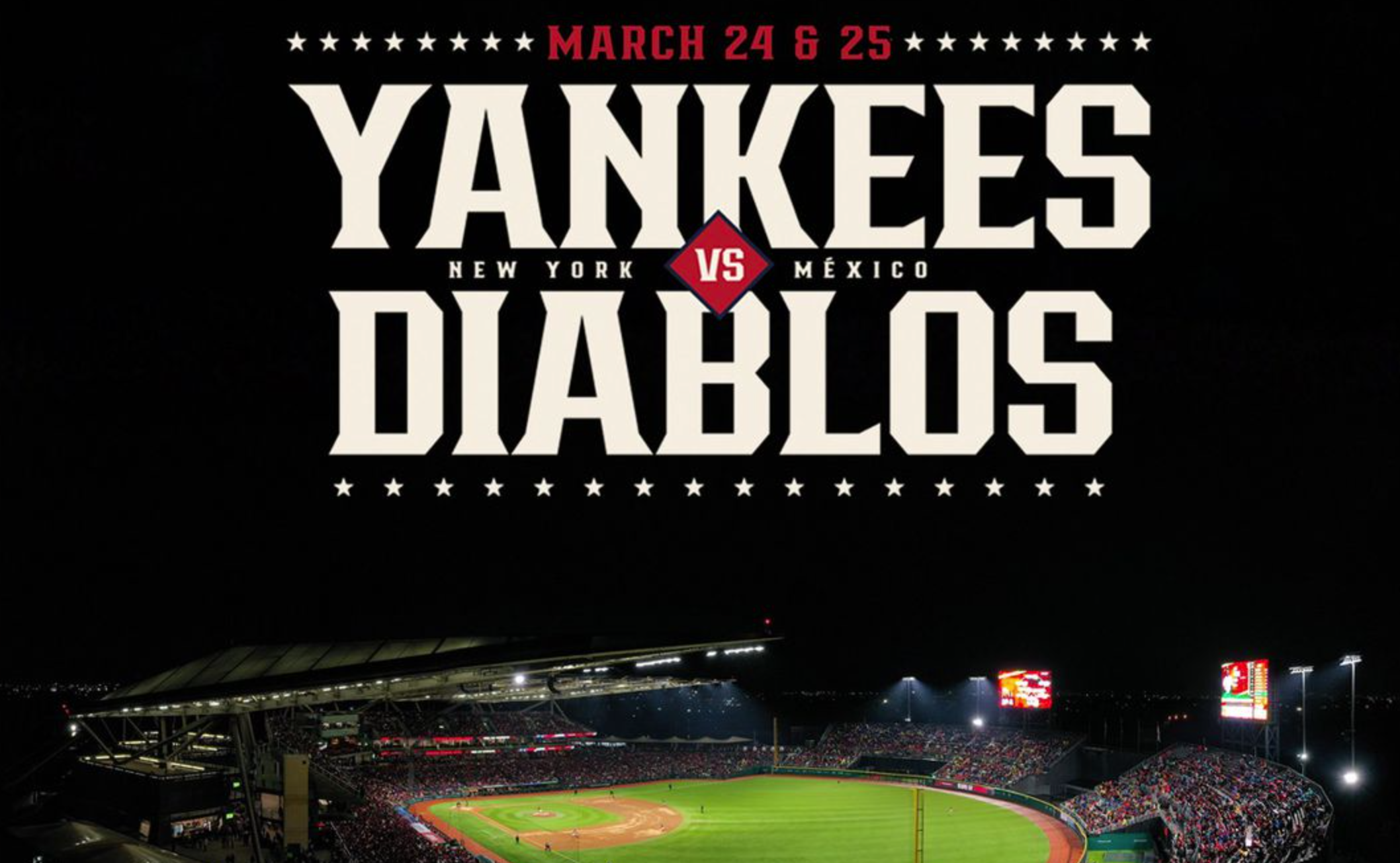 Cadenas de televisión transmitirán los juegos entre Diablos y Yankees